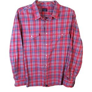 UnTuckit Long Sleeve Button Up Shirt Men's XXX Red Plaid Cotton‎